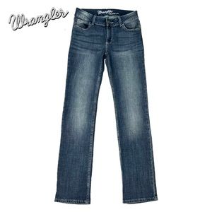 Wrangler | Women 5x34 | Straight Leg Blue‎ Denim Jeans 1009MWTMS